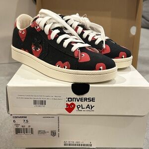 Moving sale. Brand new Comme des Garcons PLAY Black Sneakers with Red Heart